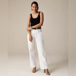 J.Crew Women’s Tall slim wide-leg jean in white wash